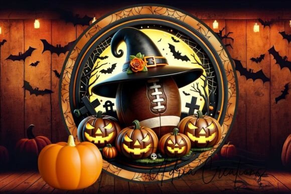 3D Halloween Football Sign: Graphics for Crafts