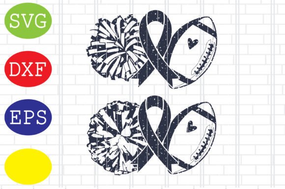 American Football Awareness and Pom Svg Review
