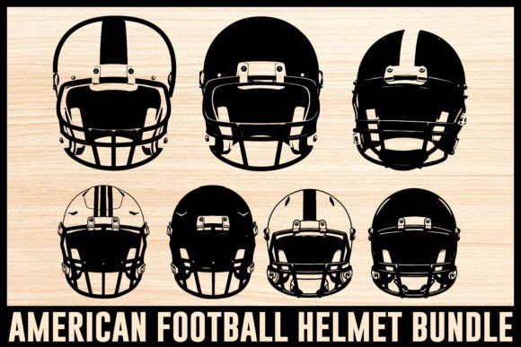 American Football Helmet Ball Bundle Graphics & Crafts