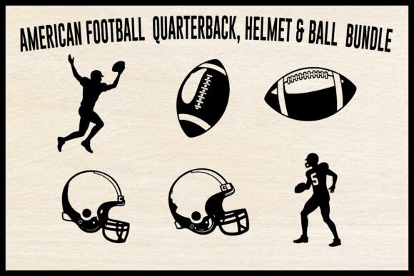 American Football SVG Bundle for Graphics & Crafts