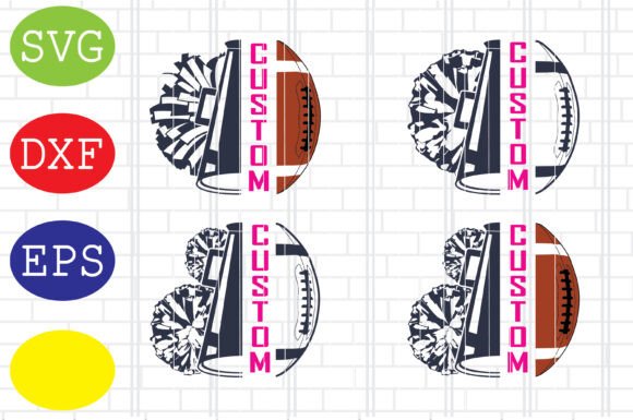 Custom Cheer American Football Svg: Graphics & Crafts