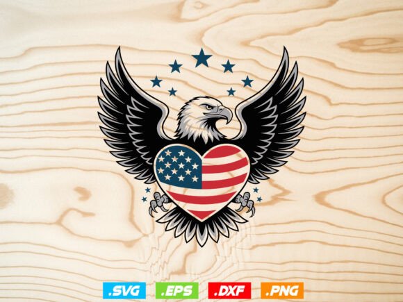 Eagle Heart Football Svg for Graphics and Crafts