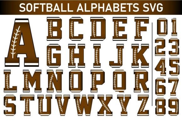 Football Alphabet Graphics for Crafts