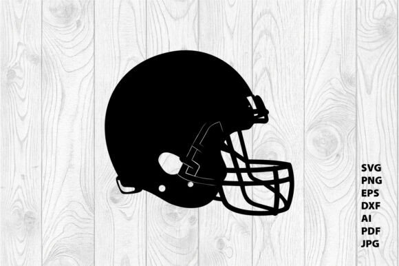 Football Helmet Silhouette: Graphics for Crafts