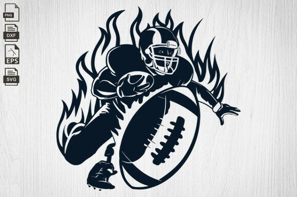Football Player Svg: Graphics for Crafts