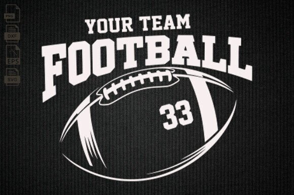 Football Svg, Custom, Half Football Graphics & Crafts