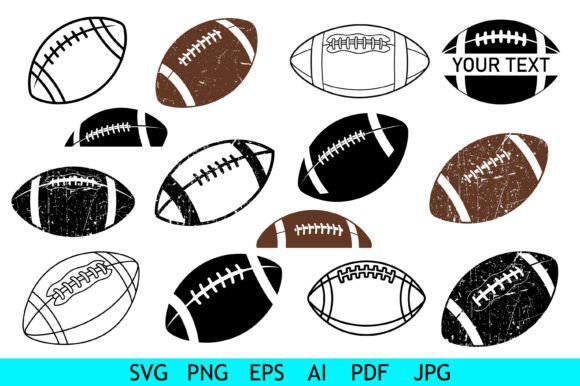 Grunge American Football Clipart Set: A Designer’s Review