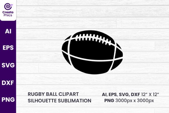 Rugby Ball Clipart American Football SVG for Crafts