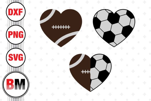 Soccer Football Heartbeat: Graphics for Crafts & Web